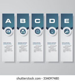 Design clean number banners template/graphic or website layout. Vector.