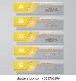 Design clean number banners template/graphic or website layout. Vector.