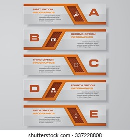 Design clean number banners template/graphic or website layout. Vector.