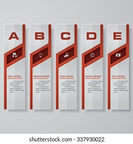 Design clean number banners template/graphic or website layout. Vector.