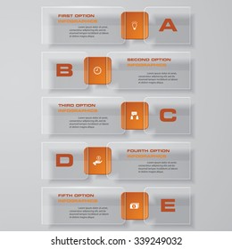 Design clean number banners template/graphic or website layout. Vector.