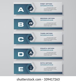 Design clean number banners template/graphic or website layout. Vector.