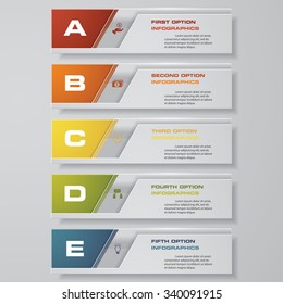 Design clean number banners template/graphic or website layout. Vector.
