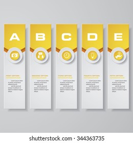 Design clean number banners template/graphic or website layout. Vector.
