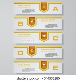 Design clean number banners template/graphic or website layout. Vector.
