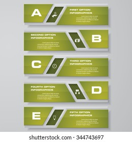 Design clean number banners template/graphic or website layout. Vector.