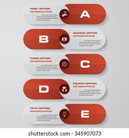 Design clean number banners template/graphic or website layout. Vector.