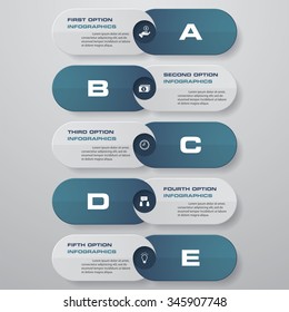 Design clean number banners template/graphic or website layout. Vector.