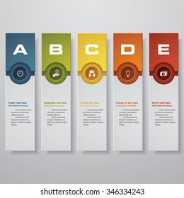 Design clean number banners template/graphic or website layout. Vector.
