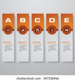 Design clean number banners template/graphic or website layout. Vector.