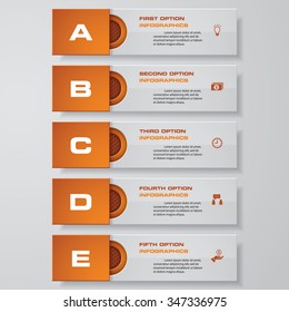Design clean number banners template/graphic or website layout. Vector.