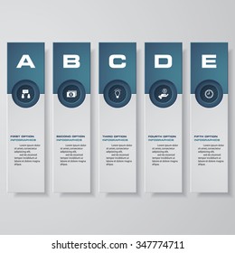 Design clean number banners template/graphic or website layout. Vector.