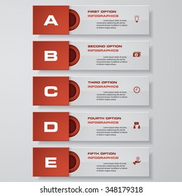 Design clean number banners template/graphic or website layout. Vector.