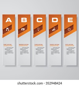Design clean number banners template/graphic or website layout. Vector.
