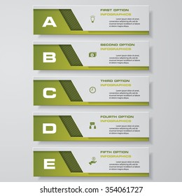 Design clean number banners template/graphic or website layout. Vector.