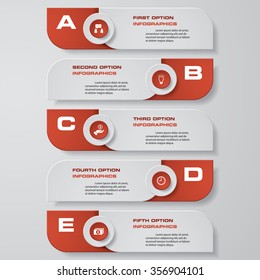 Design clean number banners template/graphic or website layout. Vector.