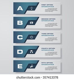 Design clean number banners template/graphic or website layout. Vector.