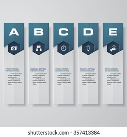 Design clean number banners template/graphic or website layout. Vector.