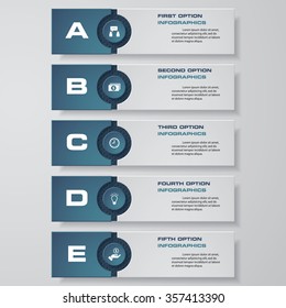 Design clean number banners template/graphic or website layout. Vector.