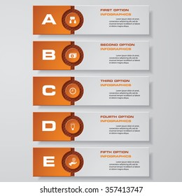 Design clean number banners template/graphic or website layout. Vector.