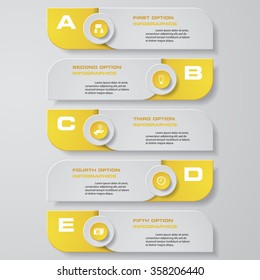 Design clean number banners template/graphic or website layout. Vector.
