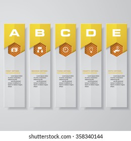 Design clean number banners template/graphic or website layout. Vector.