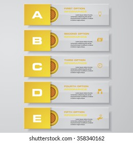Design clean number banners template/graphic or website layout. Vector.