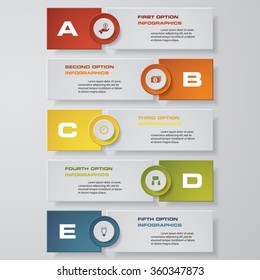 Design clean number banners template/graphic or website layout. Vector.