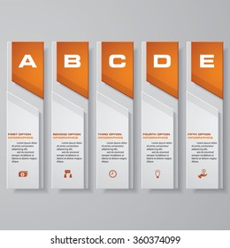 Design clean number banners template/graphic or website layout. Vector.