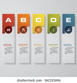 Design clean number banners template/graphic or website layout. Vector.