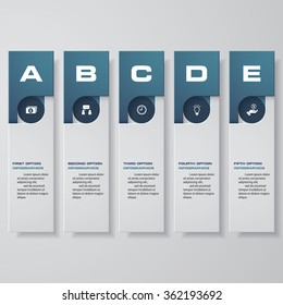 Design clean number banners template/graphic or website layout. Vector.