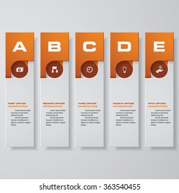 Design clean number banners template/graphic or website layout. Vector.