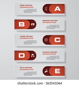 Design clean number banners template/graphic or website layout. Vector.