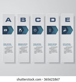 Design clean number banners template/graphic or website layout. Vector.
