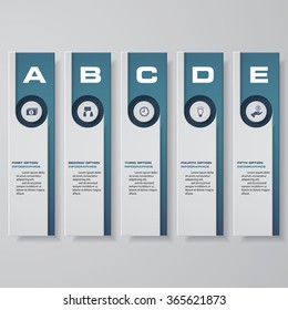 Design clean number banners template/graphic or website layout. Vector.