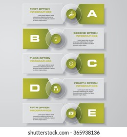 Design clean number banners template/graphic or website layout. Vector.