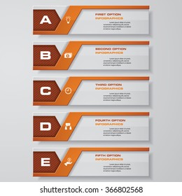 Design clean number banners template/graphic or website layout. Vector.