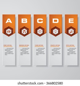 Design clean number banners template/graphic or website layout. Vector.