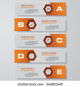 Design clean number banners template/graphic or website layout. Vector.