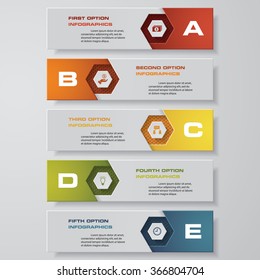 Design clean number banners template/graphic or website layout. Vector.