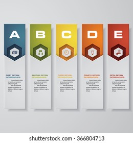 Design clean number banners template/graphic or website layout. Vector.