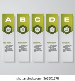 Design clean number banners template/graphic or website layout. Vector.