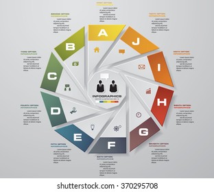 Design clean number banners template/graphic or website layout. 10 steps chart . Vector.