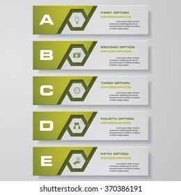 Design clean number banners template/graphic or website layout. Vector.