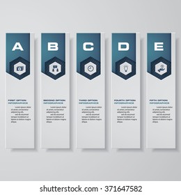 Design clean number banners template/graphic or website layout. Vector.