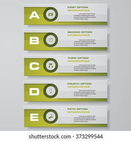 Design clean number banners template/graphic or website layout. Vector.