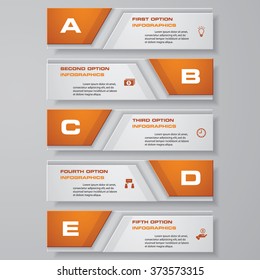Design clean number banners template/graphic or website layout. Vector.
