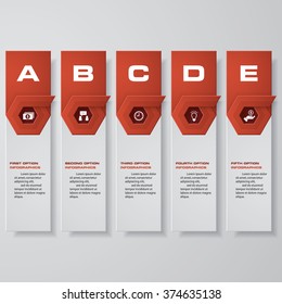 Design clean number banners template/graphic or website layout. Vector.