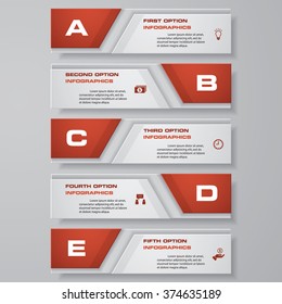 Design clean number banners template/graphic or website layout. Vector.