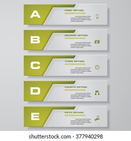 Design clean number banners template/graphic or website layout. Vector.